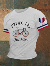 T-shirt à manches courtes imprimé J'assez pas j'ai vél Homme